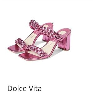 Dolce Vita Fuchsia Braided Heels